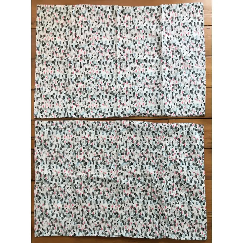 Set Pair 2 IKEA Smastarr Multicolor Pastel Queen Standard Pillow Cases Covers